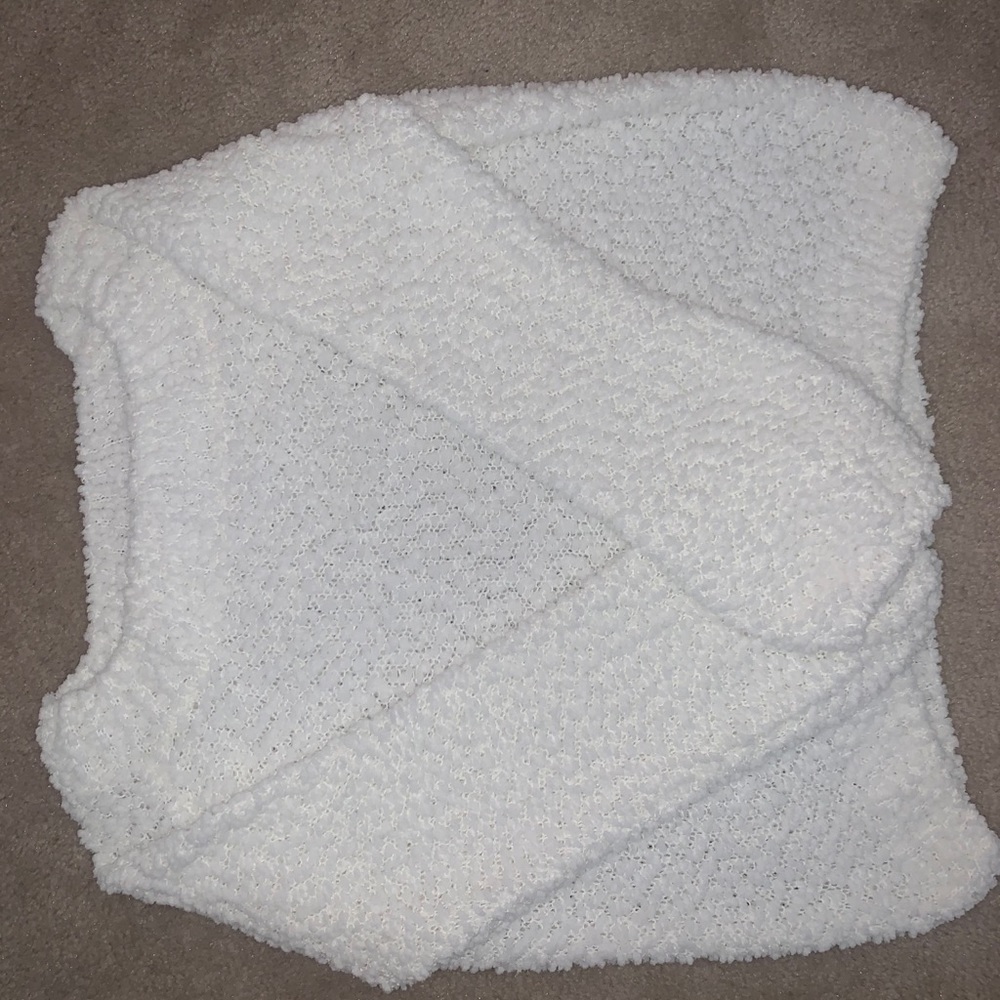 White slouchy sweater